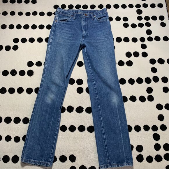 Vintage Wrangler 936PWD Cowboy Cut Faded Denim Straight Leg Bootcut Jeans - Picture 2 of 12